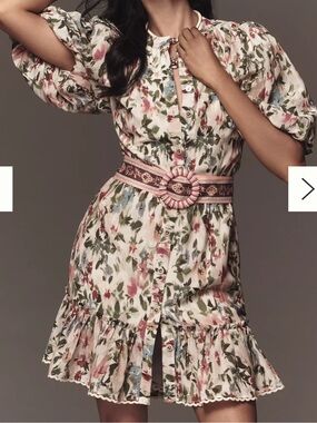 @loverlygrey x FARM Rio x Anthropologie Short Sleeve Mini Dress NWT